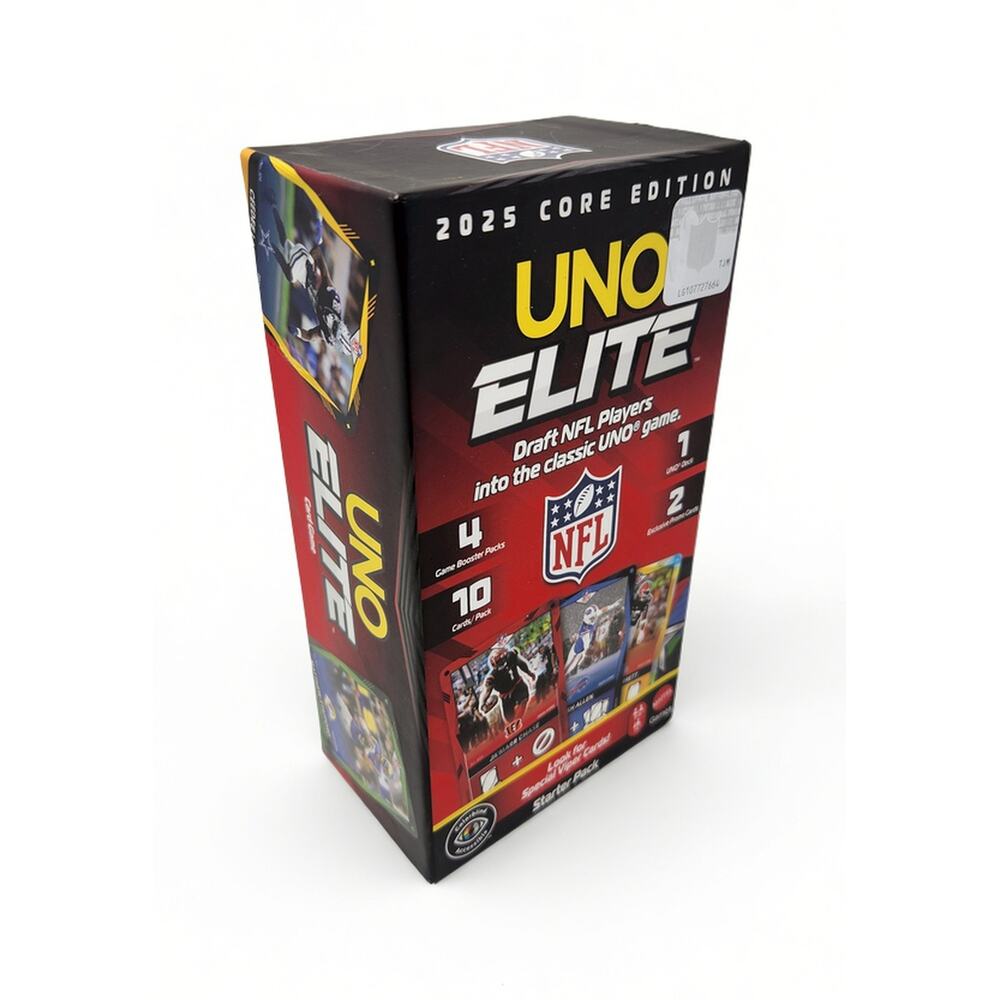 Mattel UNO Elite NFL 2025 Core Edition Starter Pack Card Game Opened Box 2 Decks